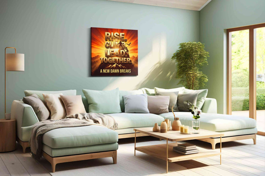 Summit of Dreams - Motivational Wall Art, Inspirational Canvas Print, Office Decor
