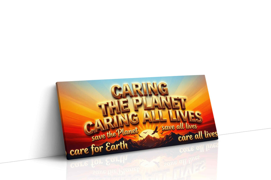 Sunrise of Unity motivational canvas print gallery-wrapped landscape canvas studio shot
