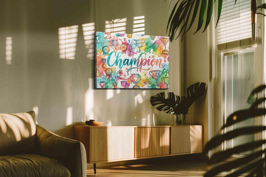 The Triumph Palette - Motivational Wall Art, Inspirational Canvas Print, Office Decor