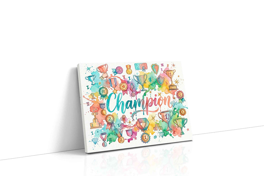 The Triumph Palette motivational canvas print gallery-wrapped landscape canvas studio shot