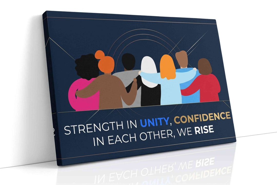 Together We Rise - Motivational Wall Art, Inspirational Canvas Print, Office Decor