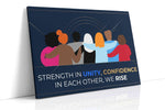 Together We Rise motivational canvas print, gallery-wrapped, ready to hang