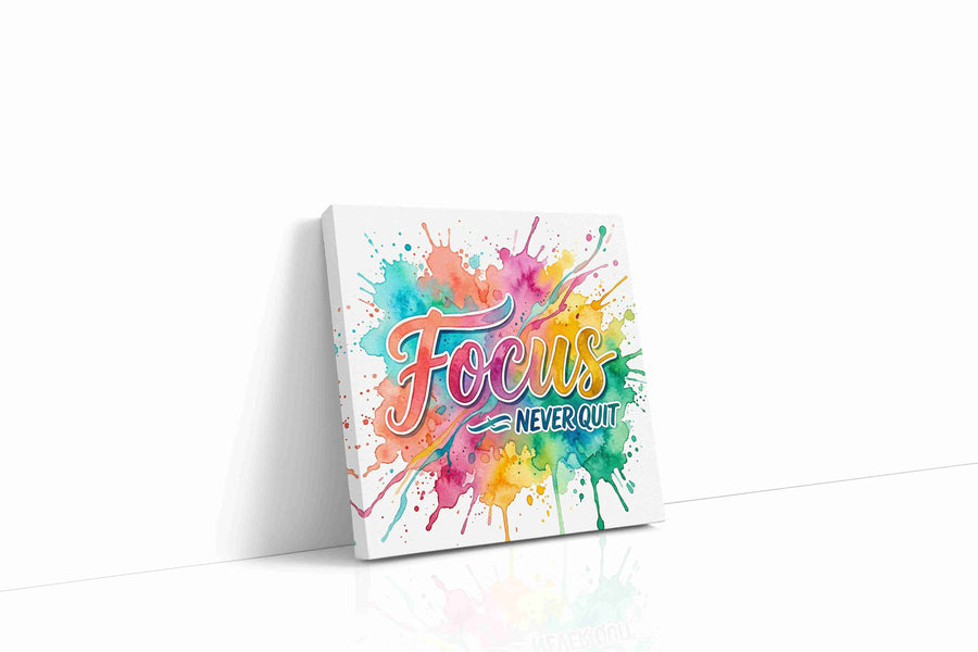 Vibrant Determination motivational canvas print, gallery-wrapped, ready to hang