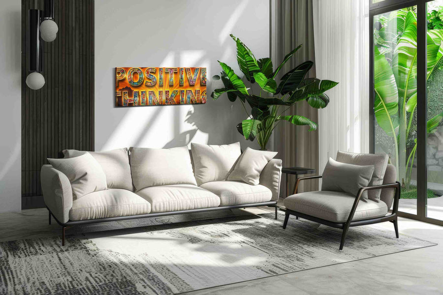 Vibrant Mindscape motivational canvas print in a modern interior mockup