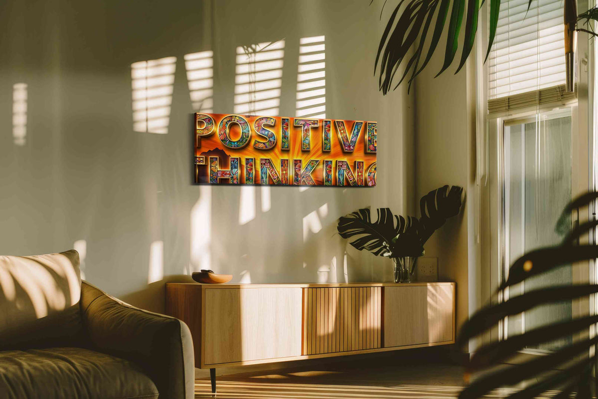 Vibrant Mindscape motivational canvas print, on wall, lifestyle preview
