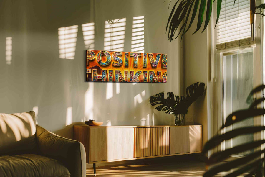 Vibrant Mindscape motivational canvas print, on wall, lifestyle preview