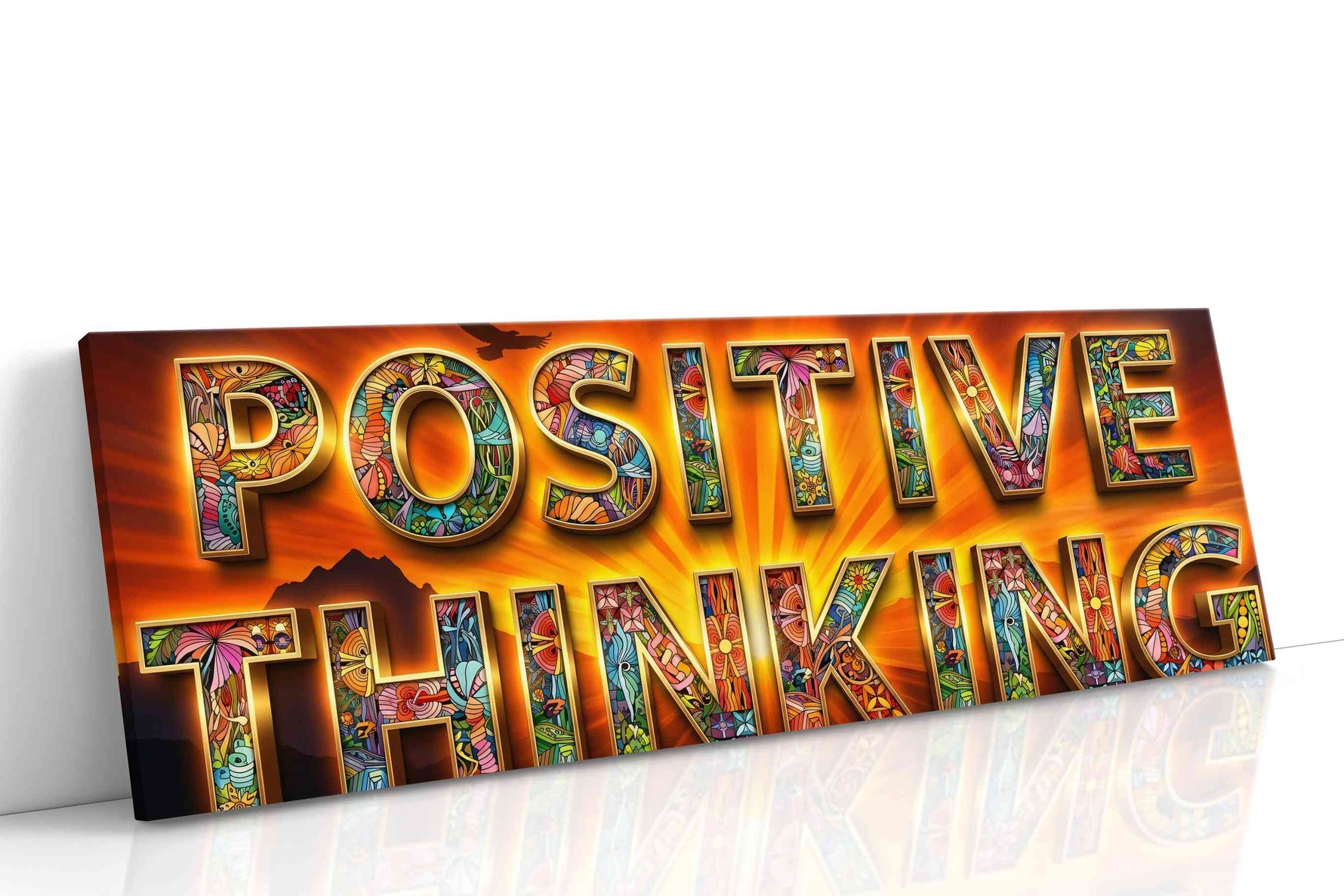 Vibrant Mindscape motivational canvas print gallery-wrapped landscape canvas studio shot