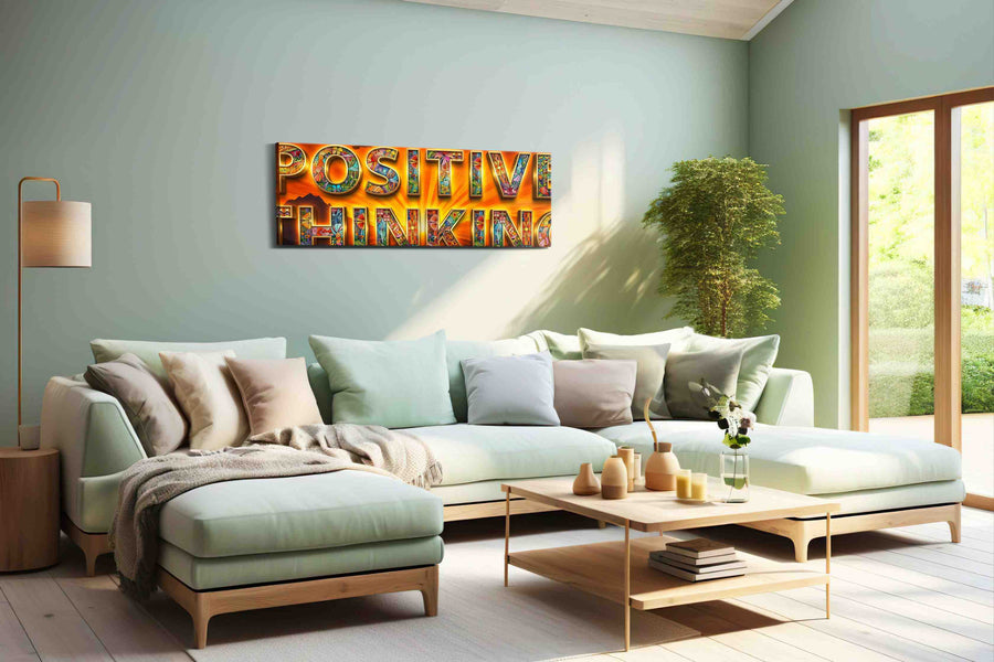 Vibrant Mindscape motivational canvas print, hanging on wall