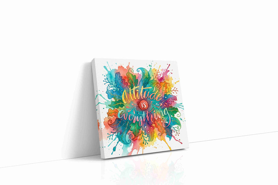 Vibrant Mindset Splash motivational canvas print, gallery-wrapped, ready to hang