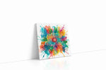 Vibrant Mindset Splash motivational canvas print gallery-wrapped square canvas studio shot