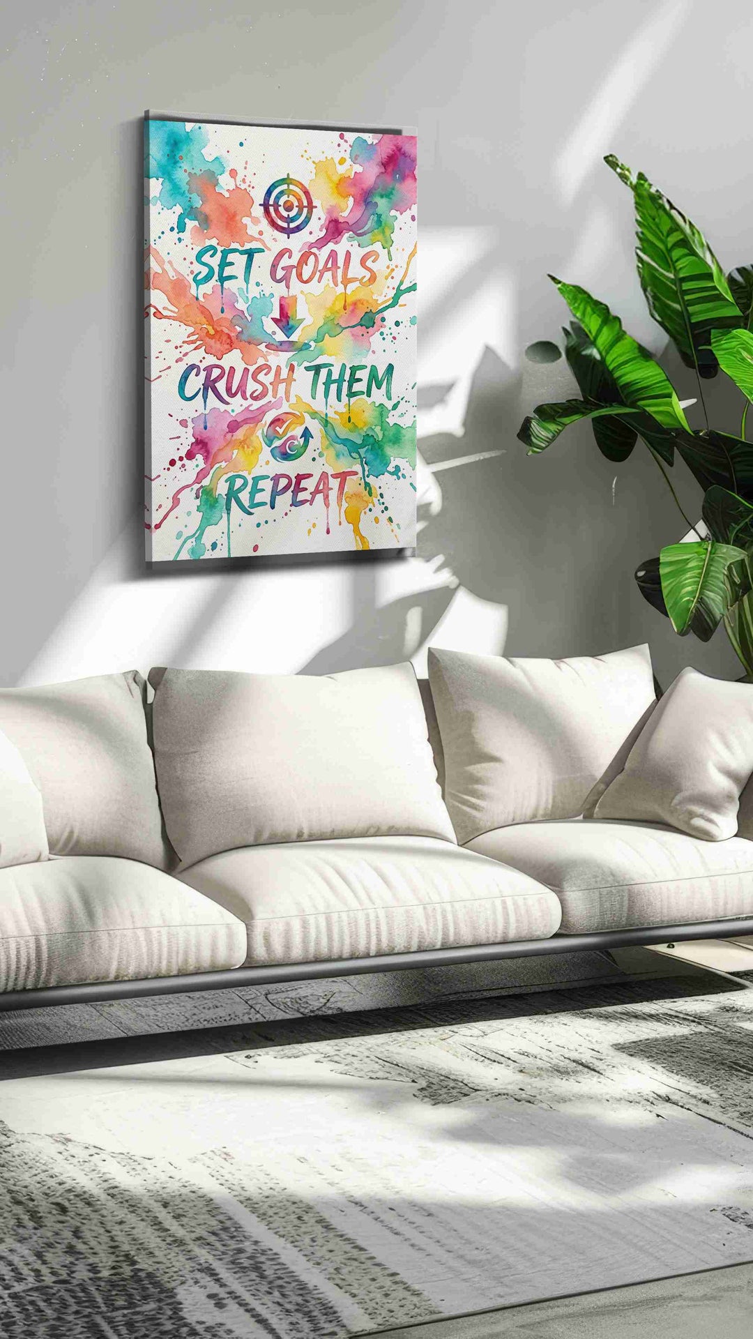 Vivid Ambition - Motivational Wall Art, Inspirational Canvas Print, Office Decor