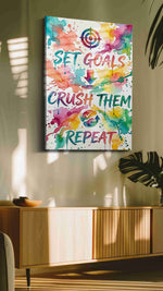 Vivid Ambition motivational canvas print, on wall, lifestyle preview