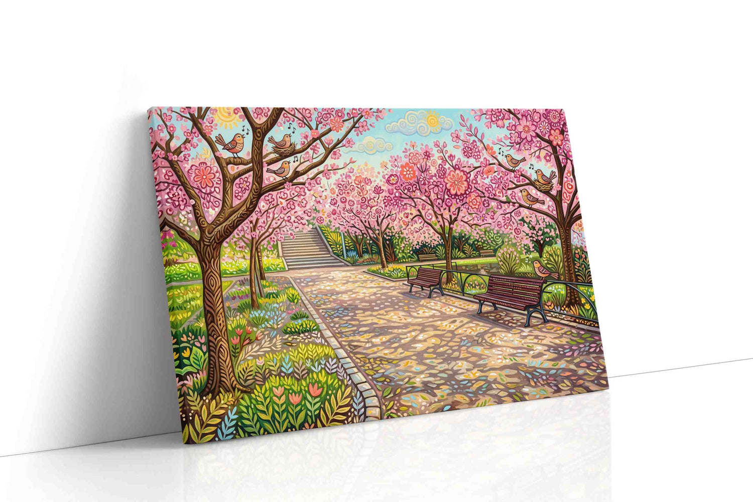 Blossoms of Serene Whispers spring canvas print, gallery-wrapped, ready to hang