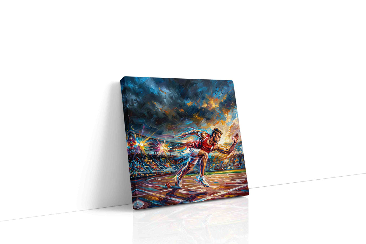 Blaze of Triumph sports canvas print, gallery-wrapped, ready to hang