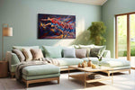 Eruption of Motion sports canvas print, hanging on wall