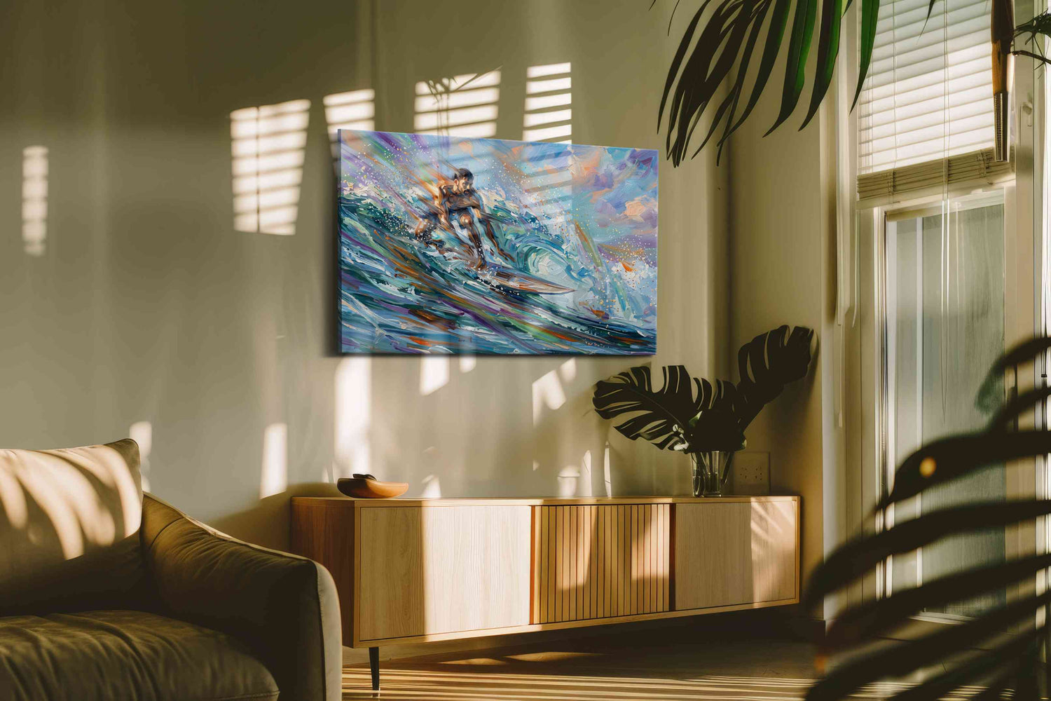 Euphoric Ocean Glide - Sports Wall Art, Athletic Canvas Print, Man Cave Decor