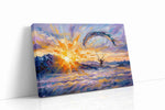 Flight into the Dawn sports canvas print, gallery-wrapped, ready to hang