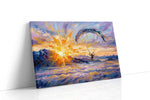 Flight into the Dawn sports canvas print gallery-wrapped landscape canvas studio shot