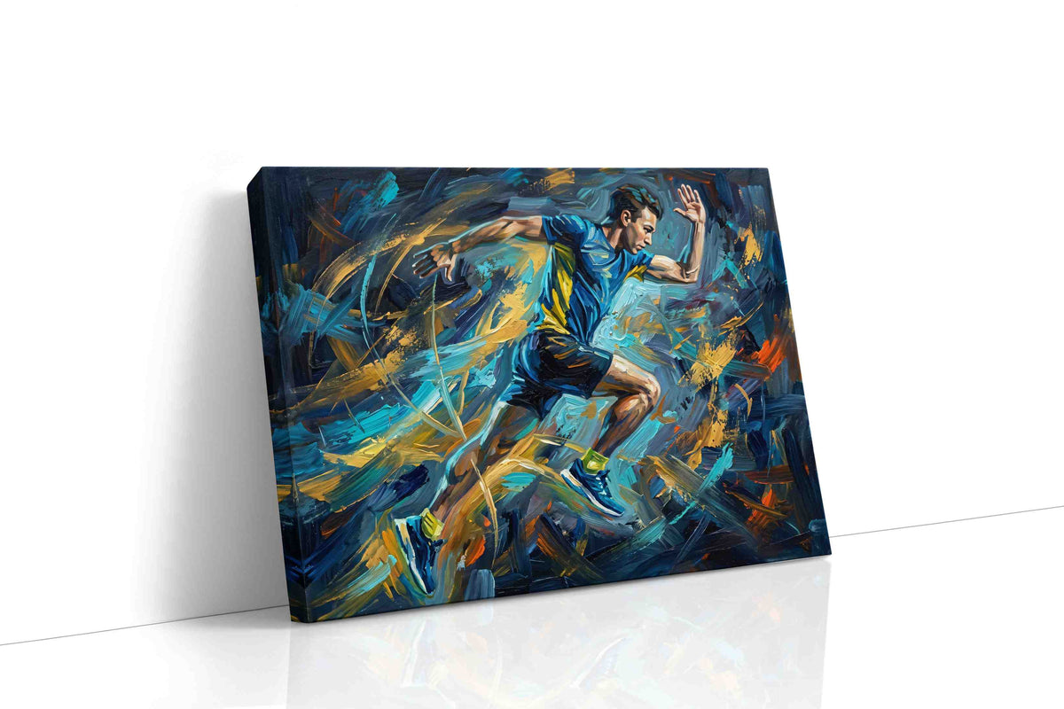 Momentum of the Sprint sports canvas print, gallery-wrapped, ready to hang