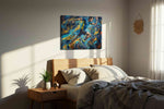Momentum of the Sprint sports canvas print, displayed in a bedroom