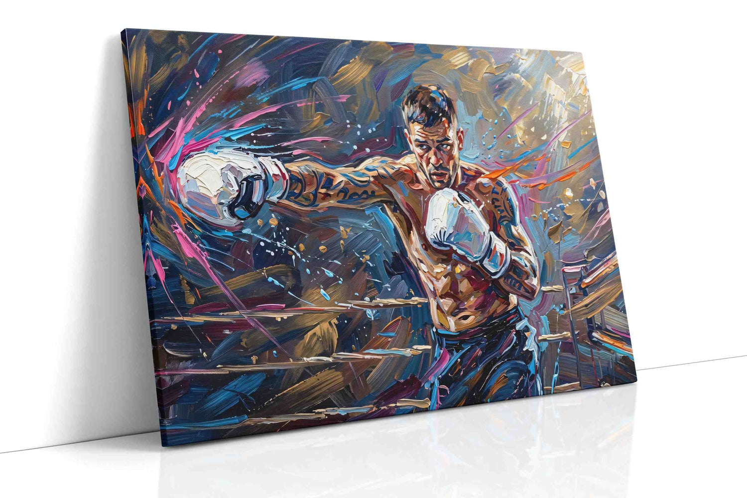 Punching Through Colors sports canvas print, gallery-wrapped, ready to hang