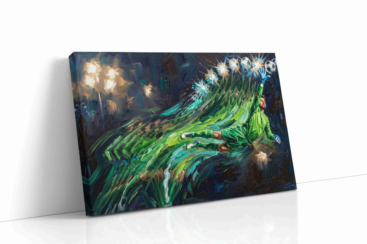 The Keeper's Leap sports canvas print, gallery-wrapped, ready to hang
