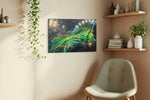 The Keeper's Leap sports canvas print, displayed in a living room