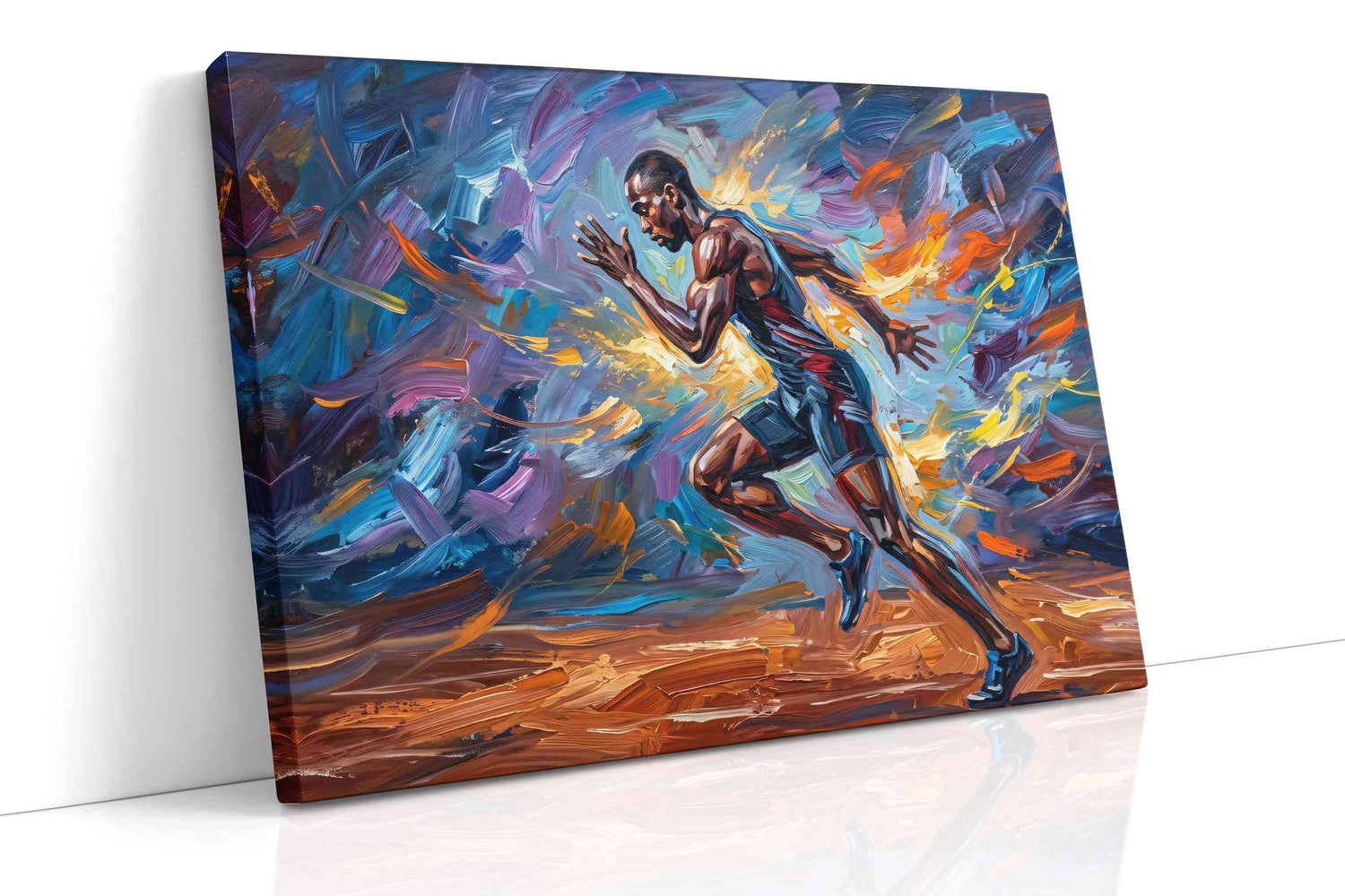 The Unstoppable Sprint sports canvas print, gallery-wrapped, ready to hang