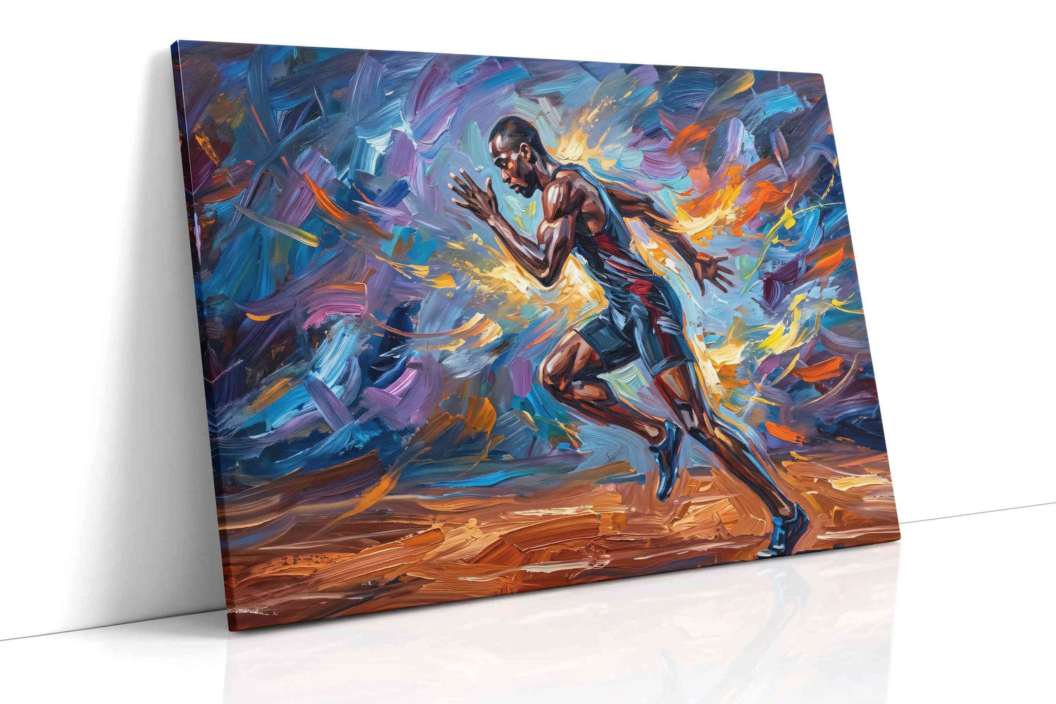 The Unstoppable Sprint - Sports Wall Art, Athletic Canvas Print, Man Cave Decor