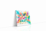 Vibrant Sprint Burst motivational canvas print, gallery-wrapped, ready to hang