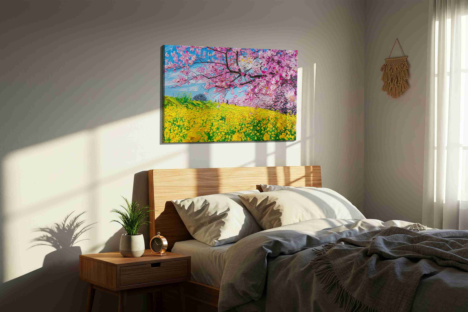 Blossoms in Vibrant Spring Symphony - Spring Wall Art, Seasonal Canvas Print, Fresh Decor