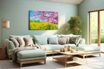 Blossoms in Vibrant Spring Symphony spring canvas print, hanging on wall