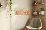 Celebratory Whirlwind - Typography Wall Art, Word Art Canvas Print, Quote Decor
