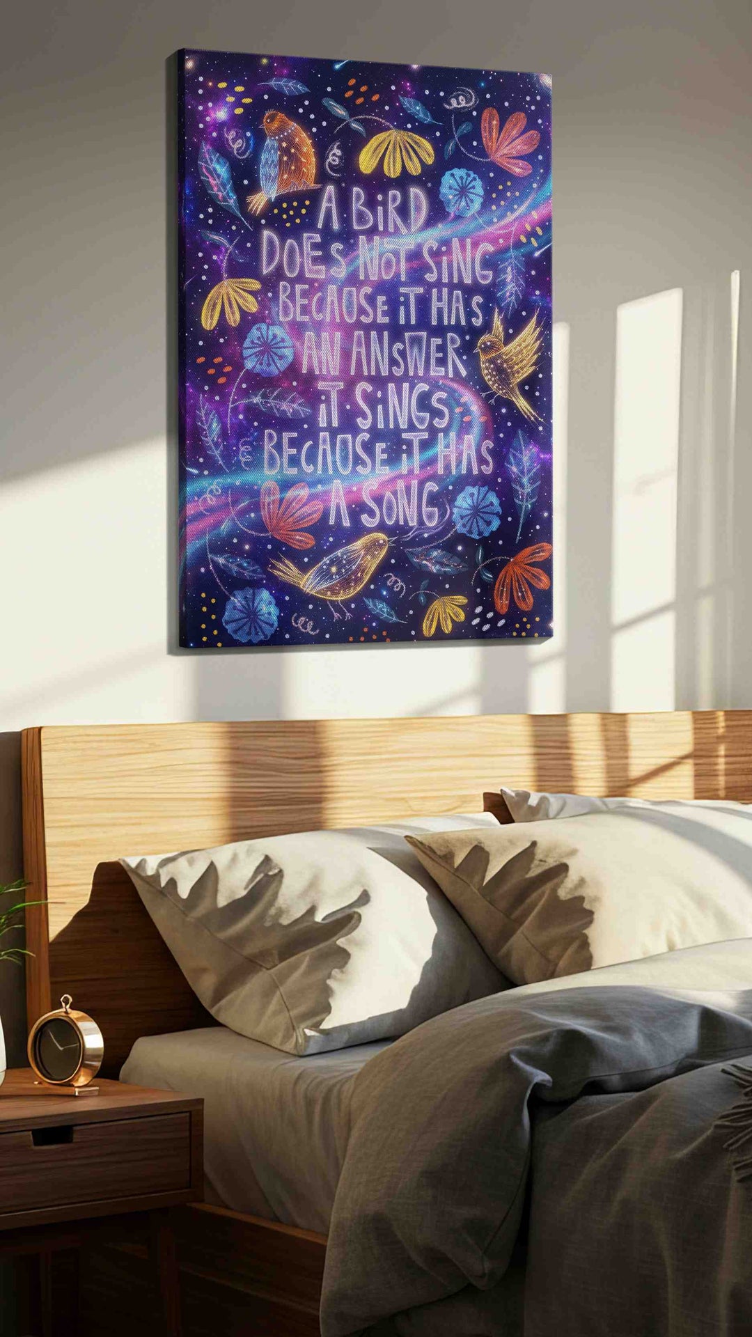 Celestial Melody of the Cosmos - Motivational, Motivational Wall Art, Inspirational Canvas Print, Office Decor