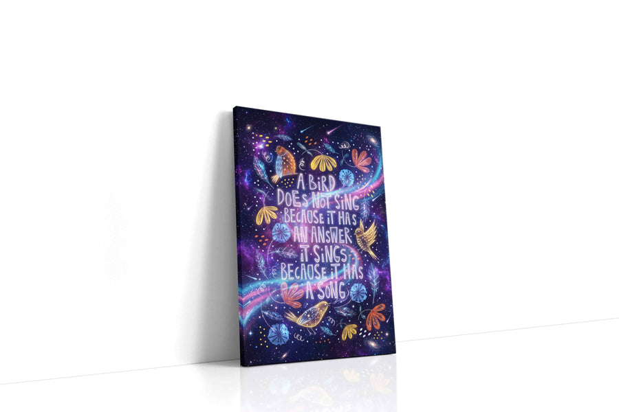Celestial Melody of the Cosmos motivational canvas print, gallery-wrapped, ready to hang