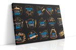 Culinary Gold Icons - Motivational, Motivational Wall Art, Inspirational Canvas Print, Office Decor