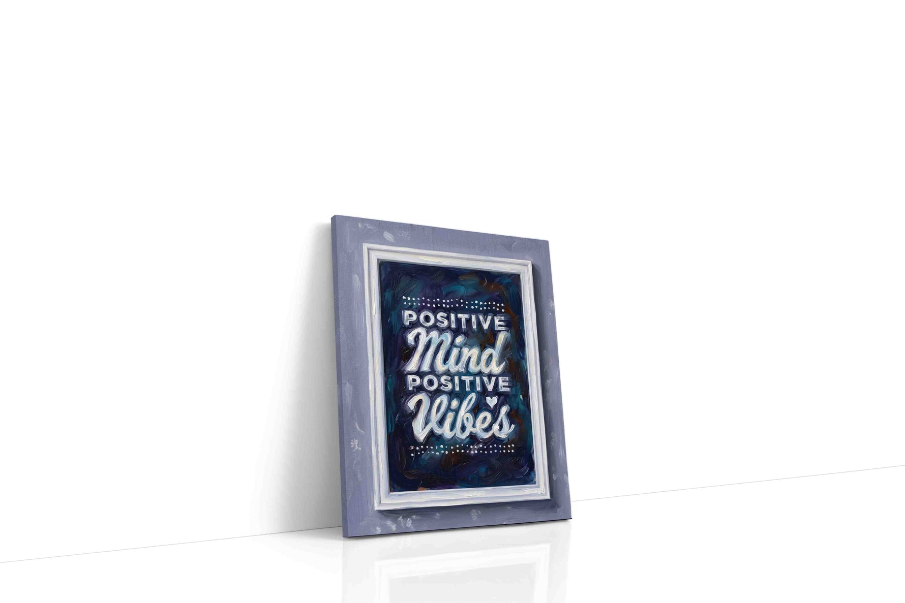 Echoes of Positivity typography canvas print, gallery-wrapped, ready to hang