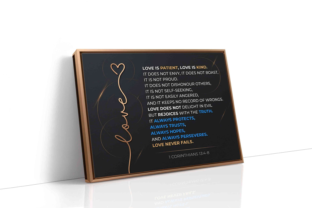 Enduring Love A Scriptural Canvas motivational canvas print, gallery-wrapped, ready to hang