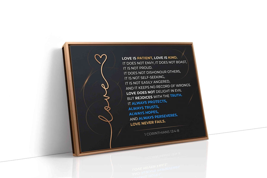Enduring Love A Scriptural Canvas motivational canvas print, gallery-wrapped, ready to hang