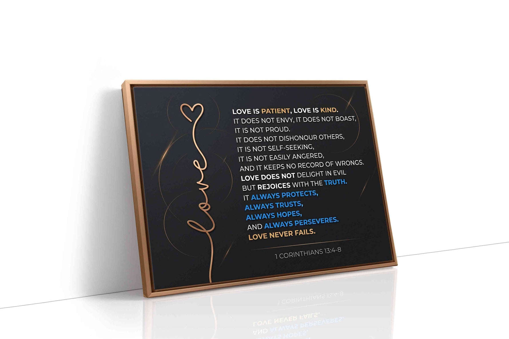Enduring Love A Scriptural Canvas motivational canvas print gallery-wrapped canvas studio shot