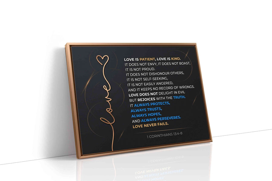 Enduring Love A Scriptural Canvas motivational canvas print gallery-wrapped canvas studio shot