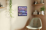 Galactic Affirmations motivational canvas print, displayed in a living room