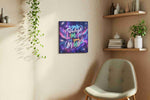 Galactic Inspirations motivational canvas print, displayed in a living room