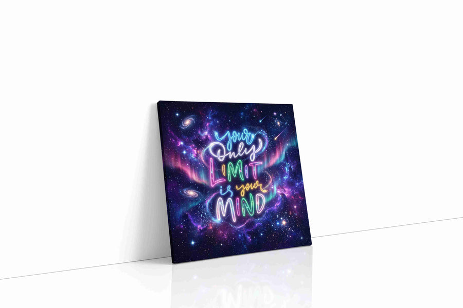 Galactic Inspirations motivational canvas print gallery-wrapped square canvas studio shot