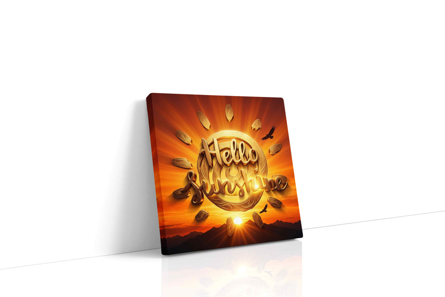Golden Dawn Radiance motivational canvas print, gallery-wrapped, ready to hang