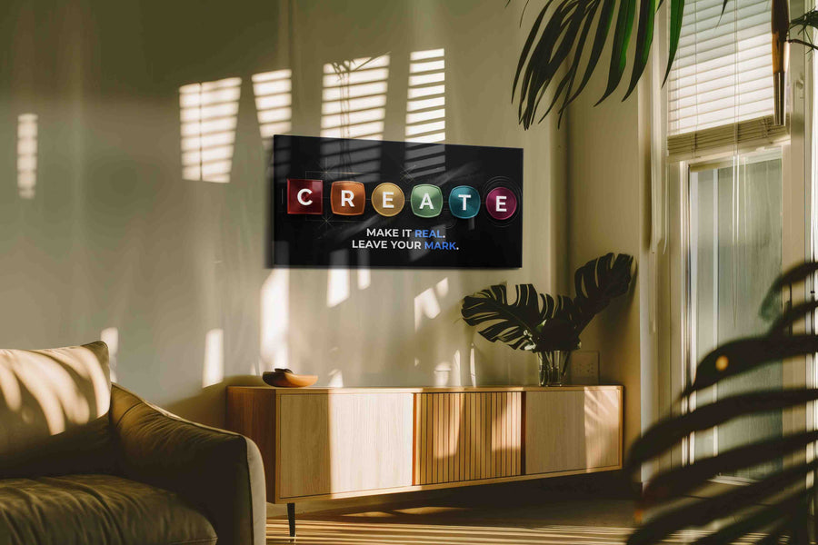 Innovative Expression motivational canvas print, on wall, lifestyle preview