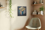 Momentum Cube motivational canvas print in a living room scene