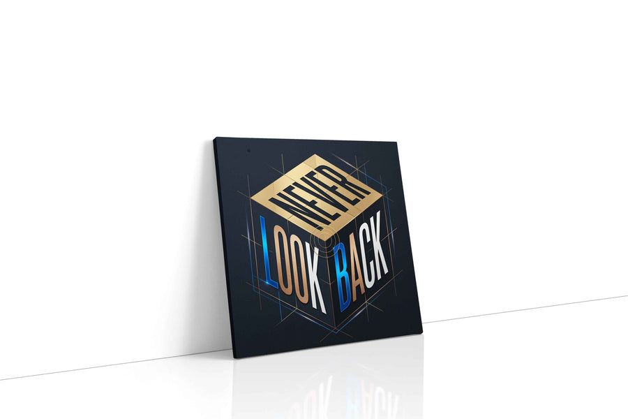 Momentum Cube motivational canvas print gallery-wrapped square canvas studio shot