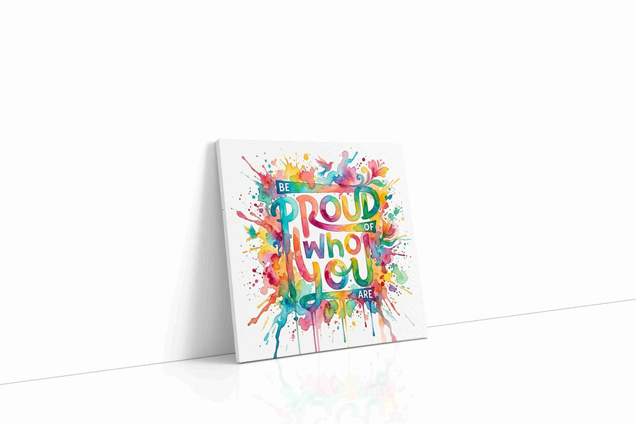 Radiant Self Affirmation motivational canvas print gallery-wrapped square canvas studio shot