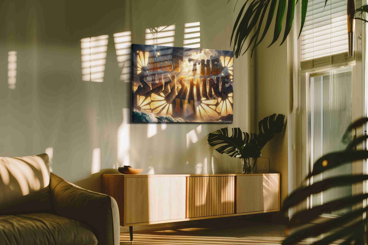 Radiant Storm Serenity motivational canvas print, on wall, lifestyle preview